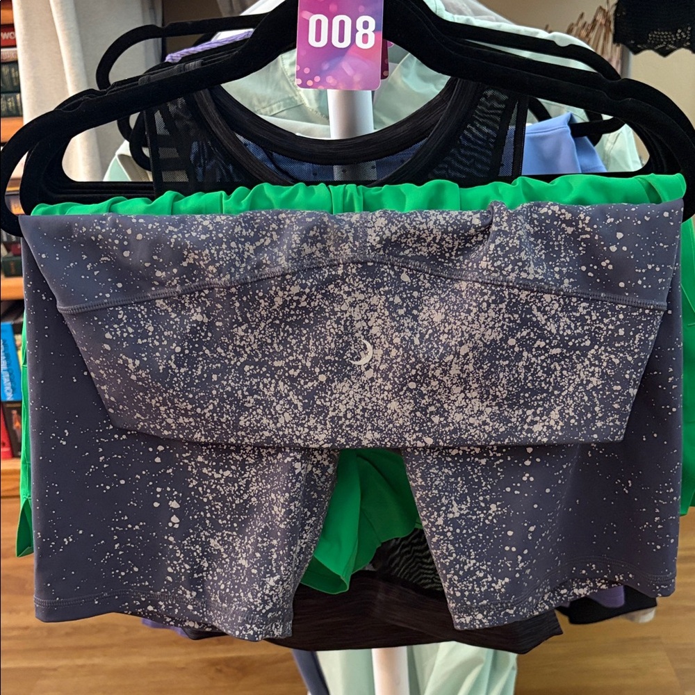 ZYIA Gray Reflective Hustle Shorts with Flat Seamless Waistband